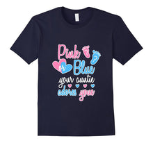 Pink Blue Your Auntie Loves Adores You T Shirt Gender Reveal