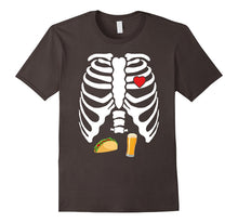 Skeleton Pregnancy Tacos Beer XRay Rib Cage Halloween TShirt