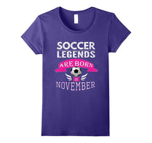 Girls Soccer Legend Born November Top Birthday Gift TShirt