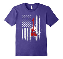 Bass Guitar American Flag T-Shirt - Bass Guitar T-Shirt