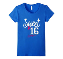 16th Birthday Shirt Gift Sweet Sixteen 16 Script Varsity
