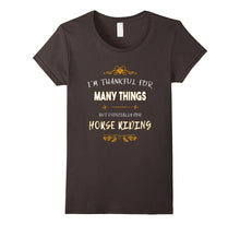 Thankful for Many Things Horse Riding Thanksgiving T-Shirt