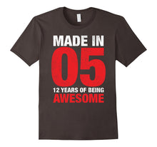 12th Birthday Gift T-Shirt Made in 05 Tee 12 Yrs Old Gift