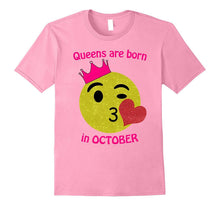 Emoji October Birthday Girl Pink Shirt