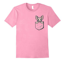 Adorable Little Sphynx Cat in the Pocket T-Shirt