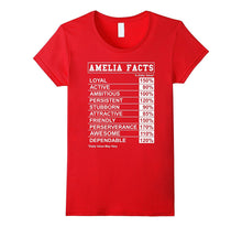 Amelia Facts T Shirt for Amelia With Funny Facts