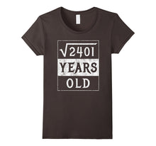 49th Birthday Gift Square Root 49 Yr Years Old Funny Shirt