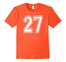 27 Sports Team School Numbers on Front T-Shirt Jersey