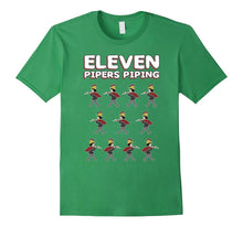 Eleven Pipers Piping T-Shirt Song 12 Days Christmas Tee