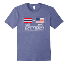 50% Thailand 50% USA Flags 100% Perfect Cute TShirt for Thai