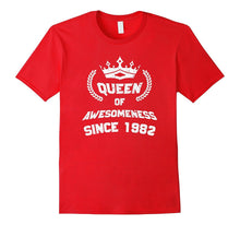 Queen of Awesomeness 35th Birthday T-Shirt Age 35 for Women