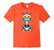 Halloween Cat With Skeleton Tshirt Funny for Men, Women, Kid