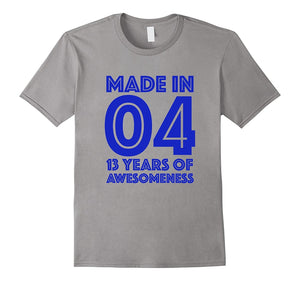 13th Birthday Shirt Gift Age 13 Year Old Boys Tshirt Boy Tee