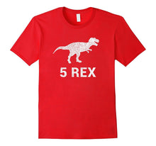 5th Birthday Gift Funny T Rex Dinosaur Shirt 5 Year Old
