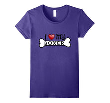 Boxer Dog T-Shirt I Love My Boxer Dog Bone Tee