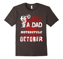 Funny Motorcycle T-Shirt. October Birthday Tshirt for Dad