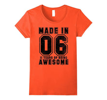 11th Birthday Gift T-Shirt Made in 06 Tee 11 Yrs Old Gift