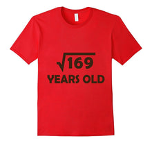 13 Year Old Boy or Girl Birthday Shirt Gift, 169 Square Root