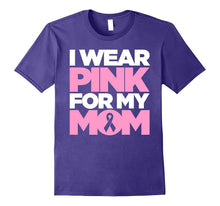 Breast Cancer T-Shirt for Kids I Wear Pink for My Mom Ribbon