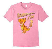 3rd Birthday Dinosaur Gift T-Shirt Roarrrrr I'm 3 Years Old