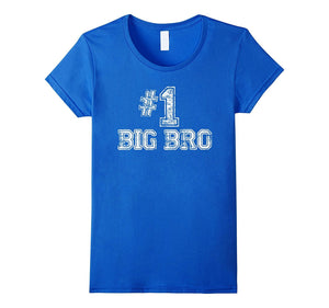 #1 Big Bro Brother T Shirt -Number One Father's Day Gift Tee