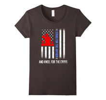 I Stand for the Anthem and Kneel for the Cross US Flag Shirt