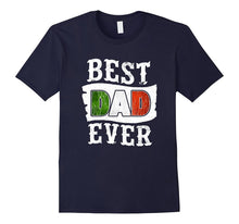 Men's Best Dad Ever Father's Day T-Shirt Italian Flag Italy Italia
