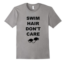 Swim Hair Don't Care Funny Swim Shirts for Men Women Kids