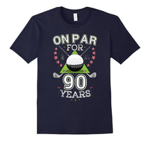 Funny 90th Birthday Golfer T-Shirt on Par for 90 Years Golf
