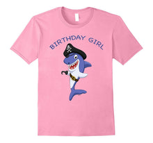 Birthday Girl - Kids Birthday Pirate Shark T-Shirt for Girls