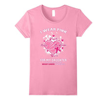 I Wear Pink for My Daughter - Breast Cancer Awareness Tshirt