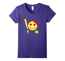 Cute Emoticon Softball Player T Shirt Girls Teens Funny Tee