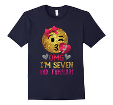 Girls 7th Birthday Emoji Gift - OMG! I'm Seven and Fabulous