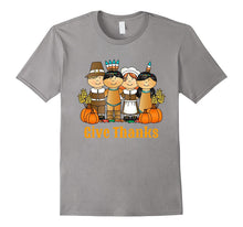 Give Thanks Pilgrim Indian Pumpkin Thanksgiving Shirt