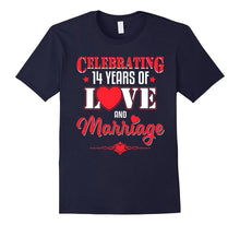 14th Wedding Anniversary Gift. Meaning T-Shirt for Couple.