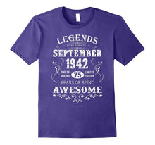 Legends Were Born in September 1942-75th Birthday Gift Shirt