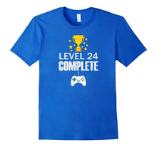 Funny Level 24 Complete T-Shirt 24th Birthday Gamer Gift Tee