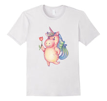 Cute Chubby Unicorn With a Rose T-Shirt