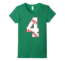 Cute Fourth Birthday Party 4th Baseball T-Shirt Born 2013