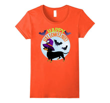 Dachshund Wiener Dog Halloween Tee Happy Halloweenie Witch