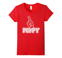 #1 Poppy T Shirt - Number One Foam Finger Father Gift Tee