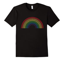 Basic Distressed Rainbow Graphic T-Shirt Inspired by 80s 90s