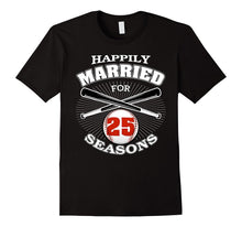 25th Wedding Anniversary T-Shirt Baseball Couple Gift Shirt