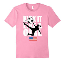 KICK IT LIKE a GIRL SHIRT | American Flag Soccer T Shirt