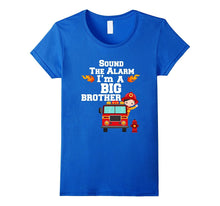 Boy's Sound the Alarm I'm a Big Brother Fire Truck Tee