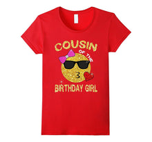 Cousin of the Birthday Girl Cute Emoji T-Shirt Gift for Cous