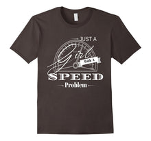 Just a Girl With a Speed Problem Funny Text Tshirt