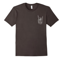 Rock Hand Shirt Skeleton Rocking It Heavy Metal Horns Tee