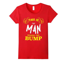Cute Man Behind the Bump T-Shirt: Baby Announcement Tee