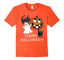 Happy Halloween Shirt - Halloween Ghost, Cat, Pumpkin Shirt